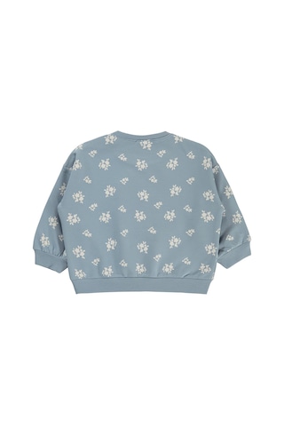 Civil Baby Çiçek Empirme Basic 6-18 Ay Sweatshirt - Mavi Soft Mavi