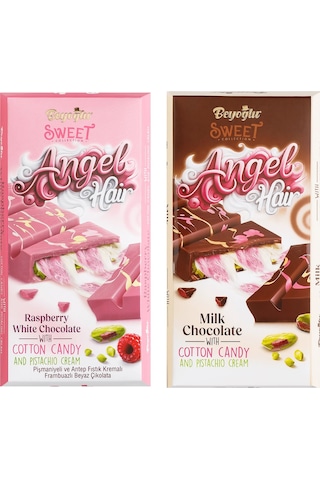 Beyoğlu Angel Hair Antep Fıstıklı Ve Sütlü Çikolata 170 Gr 2 Li Karma Set