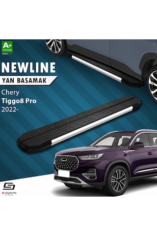 S-dizayn Chery Tiggo8 Pro Newline Krom Yan Basamak 183 Cm 2022 Üzeri