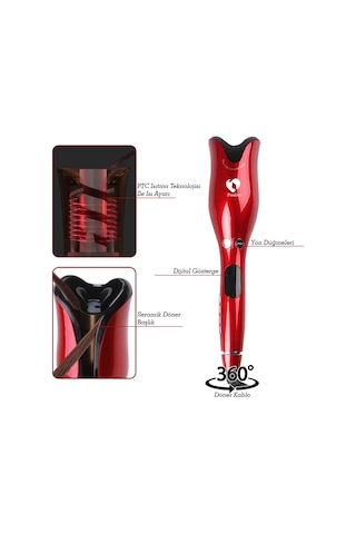 Prodiva Otomatik Red Rose Saç Kıvırma Maşası