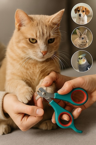 Kedi Köpek Tavşan Kuş Tırnak Makası Paslanmaz Çelik Ergonomik Sap Kaymaz Güvenli Kullanım