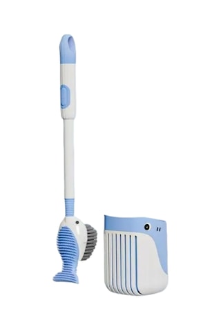 Yunboo "silikon Tuvalet Fırçası Seti: Süction Cup Tabanlı, Temizleyici İçeren, Kırmızı Renkli" Kırmızı