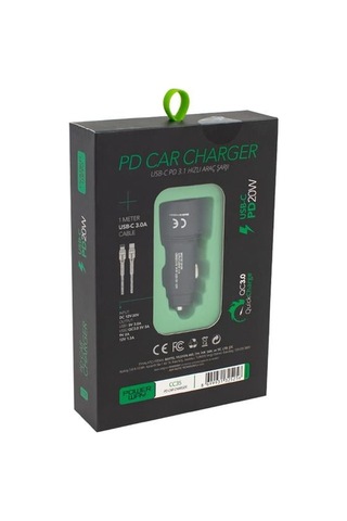 Powerway Cc35 Yeni Nesil Usb-c iPhone Uyumlu To Type-c Araç Şarj Seti Pd18w Standart