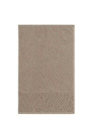 El Yüz Havlusu 50x90 Cm %100 Pamuk Kısmi Kadife Quadro Kahve 11