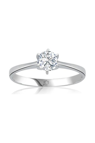 Mia Vento Effective Diamond 1.00 Karat Prenses Tektaş Gümüş Yüzük