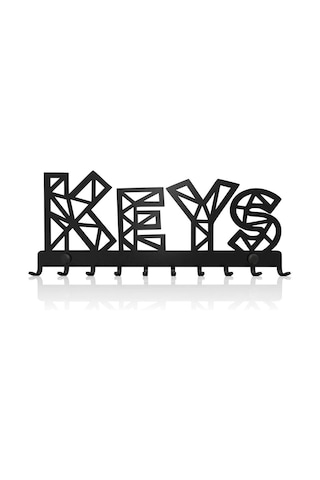 Metal Anahtar Askılığı - KEYS Dekoratif Anahtarlık Desenli Dekora
