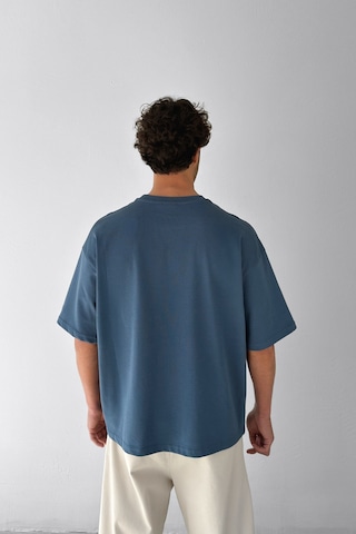 Flaw Atelıer Basic Boxy Fit İndigo Tişört-29573