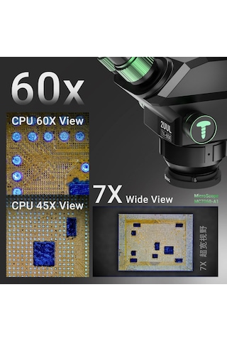 2uul Mc7060-a1 7-60x Senkron Zoom Trinoküler Pcb Mikro Çalışma Mikroskobu