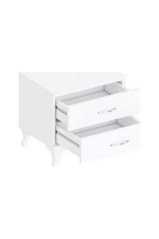 AE-2022 London Beyaz 2 Çekmeceli Komodin Şifonyer