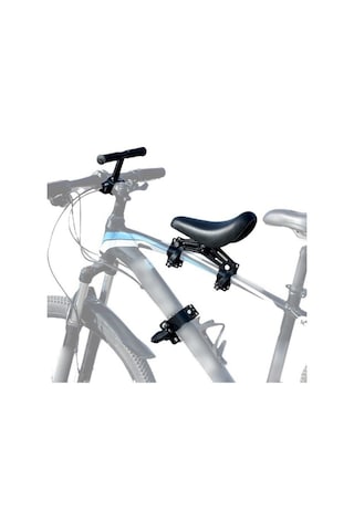 Çocuklar İçin Gidona Ve Ayak Pedallarına Sahip Ön Monteli Bisiklet Koltukları Siyah Siyah