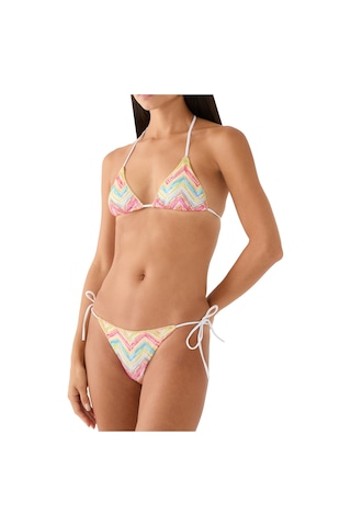 Missoni Zigzag Desenli Üçgen Bikini Çok Renkli