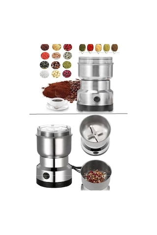 4 Bıçaklı Elektrikli Öğütücü Blender Kahve Fındık Baharat Tahıl Biber Değirmeni Renkli