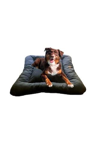Köpek Yatağı Minderi-orta Irk -büyük Irk-çift Taraflı-yıkanabilir-elyaf Dolgulu-yerli Üretim Gri Kazayağı/antrasit, Medium