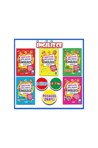 4 - 7 Yaş Ingilizce Eğitim Seti 5 Kitap