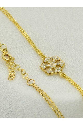 Brezza Lusso Jewelry Kar Tanesi Sarı Renk Kadın Gümüş Bileklik