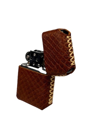 Handmade El Yapımı Hakiki Deri Zippo Modeli Çakmak Taba