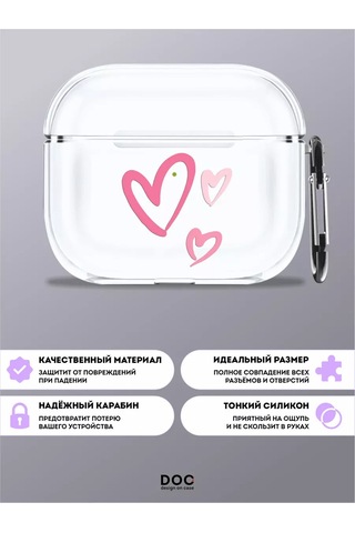 Designoncase Airpods Uyumlu 3 İçin Kalp Desenli Kılıf 254373520 Beyaz