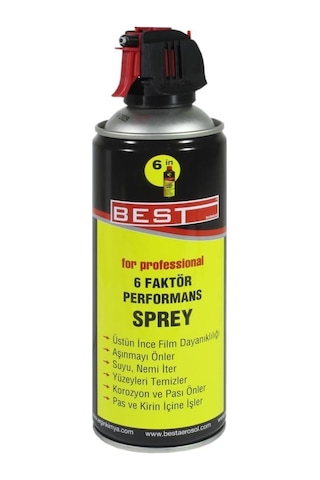 Best 6 Faktör Yağlayıcı ve Pas Önleyici Performans Spreyi 200 ML