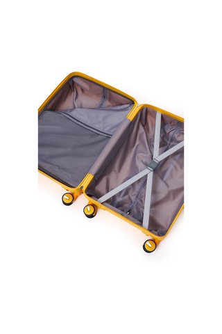 Elatae Exclusive Pro Polipropilen Kabin Boy Kırılmaz Valiz Sarı 5239