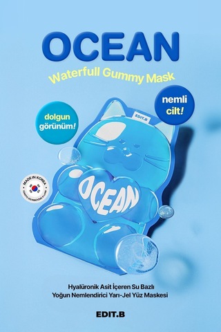 Editb Hyalüronik Asit İçeren Yoğun Ne MLendirici Yarı Jel Yüz Maskesi EDIT.B Waterfull Gummy Mask