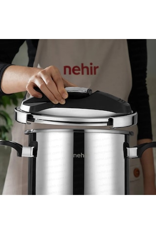 Nehir Silver Matik Paslanmaz Çelik 5 Litre Düdüklü Tencere