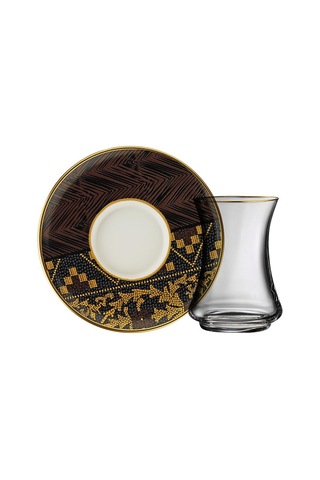 Sandro Moreno 1453 Kariye Line Gold 12 Parça 6 Kişilik Çay Seti 110 Ml Renkli