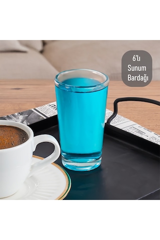 Porsima Glass 6591 Kahve Yanı Su Meşrubat Bardak Takımı 6lı Sunumluk Shot Bardağı Seti 100 cc