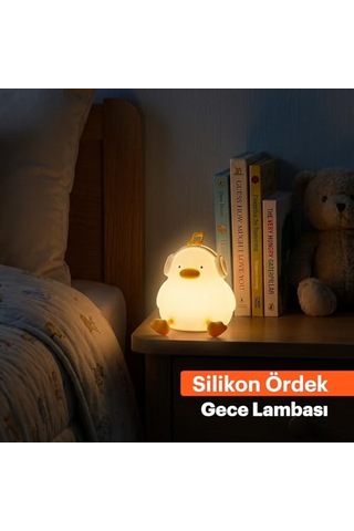 Gece Lambası Silikon Led Işık Çocuk Odası Dekoru Hediye Gözü Açık Diğer