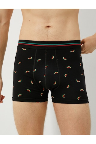 Koton 3'Lü Boxer Seti Karpuz Baskılı Pamuklu Siyah Desenli 3Slm90033Mk 3Slm90033Mk01V