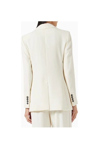 Marella Kelly Saten Crepe Blazer,, Tek Düğmeli Ve Yapısal Şık Tasarım Beyaz