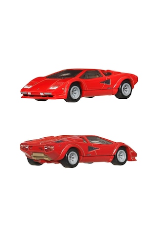 1:64 Hot Wheels Premium Car Culture 2'li Paket Lamborghını Countach Lp5000 Qv & Lancıa Stratos Zero Hbl96 - Jbl02 Çok Renkli