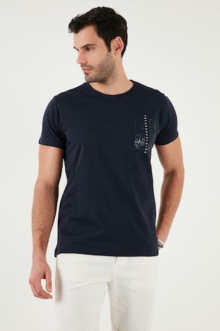 Buratti Bisiklet Yaka Pamuklu Slim Fit Erkek T Shirt 541Quint Lacivert