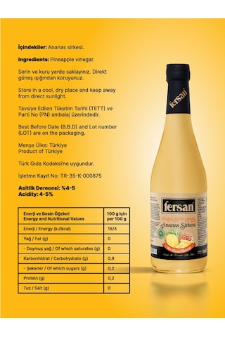 Fersan Ananas Sirkesi 500cc Cam 1 Adet