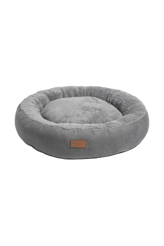 Peluş Minderli Küçük Ve Orta Irk Kedi Köpek Yatağı 62x65 Cm - Gri