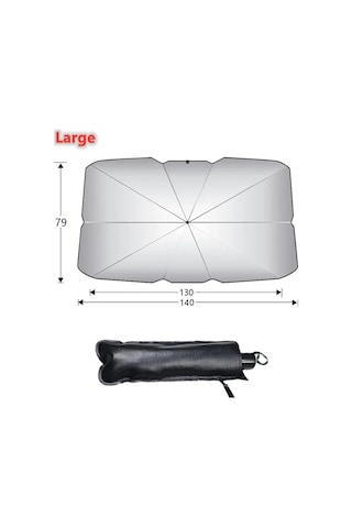 125cm 140cm Katlanabilir Araç Ön Camı Güneş Gölge Şemsiye Uv Kapak Güneşlik İsı 1pcs Large Diğer