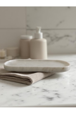 Mermer Banyo Düzenleyici Tepsi Gri