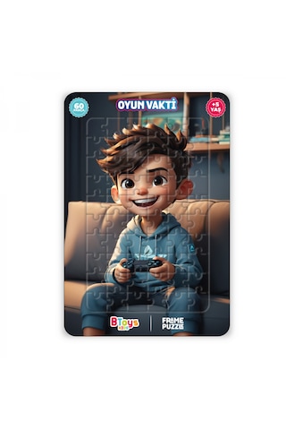 6 Adet Lisanslı 60 Parça Btoys Can Frame Puzzle 6 Adet Puzzle