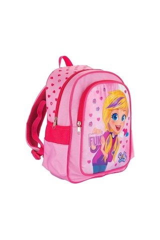 Pocket Kız Çocuk Sırt Çantası Pembe Çok Renkli