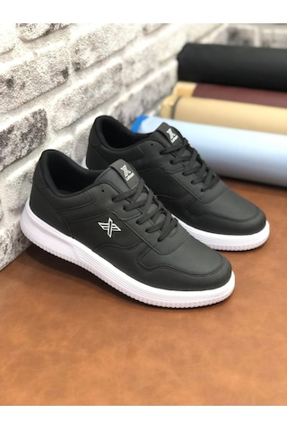 Derilax Luttoon Büyük Numara 45-46-47-48 Ortopedik Erkek Spor Ayakkabı Siyah Beyaz