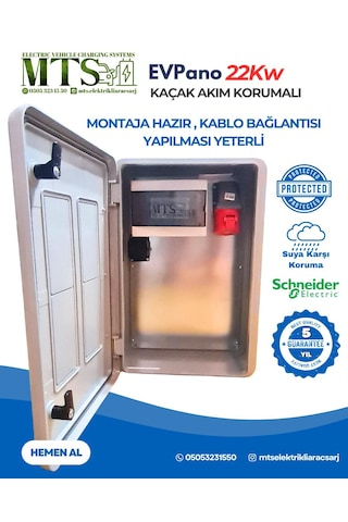 22 Kw 5 32 Schneider Kaçak Akım Roleli 60 40 20 Cm İp66 Hallogen Free Abs Taşınabilir Elektrikli Araç Şarj Cihazı Kombinasyon Kutusu Panosu Dış Ortama Uygun 22kw 11-22kw
