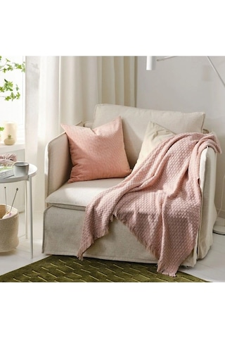 Ikea Hornmal Polar Koltuk Örtüsü Tek Kişilik 130 X 170 Cm Pembe