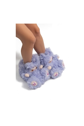 Lingo Kadın Hayvanlı Panduf Mor 36/41 Mor