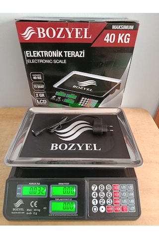 40 Kg Terazi-fiyat Hesaplamalı-büyük Akülü-kırılmaz Taban Tartı