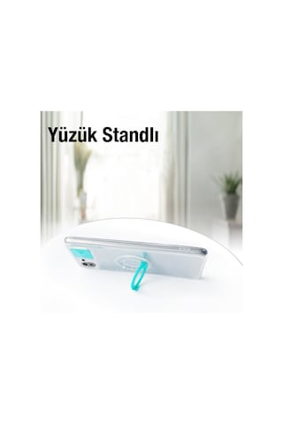 More Tr Xiaomi Mi 11 Lite Kılıf Sürgülü Kamera Lens Korumalı Yüzük Standlı Silikon Kılıf Siyah