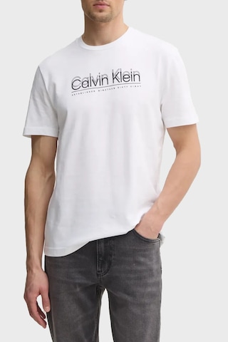 Calvin Klein Erkek T Shirt K10k114149 Yaf Beyaz Beyaz