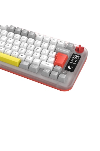 Reflect 75 Sessiz Ekranlı Şarjlı Kablosuz Bluetooth+2.4ghz Rgb Oyuncu Klavyesi Q Membrane Klavye