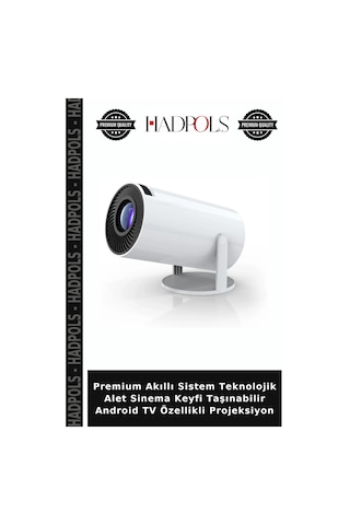Premium Akıllı Sistem Teknolojik Alet Sinema Keyfi Taşınabilir Android Tv Özellikli Projeksiyon