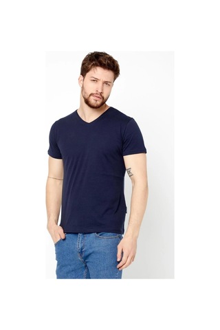 Comeor Erkek Çok Renkli T- Shirt Regular Fit Rahat Kesim V Yaka 5 Haki