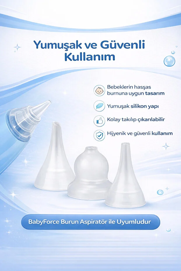 Babyforce Bf-45 Burun Aspiratör Uyumlu Yedek Başlık 3 Lü Set