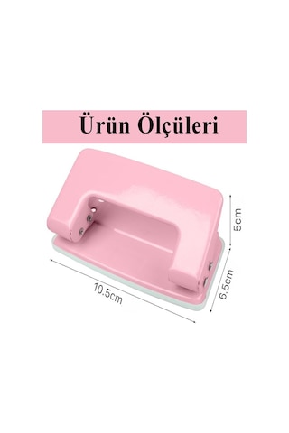 Açık Pembe Delgeç Metal 1 Adet 10 Sayfa Enerji Tasaruflu Delegeç Perfaratör Kağıt Delgeci 1 Paket Pembe